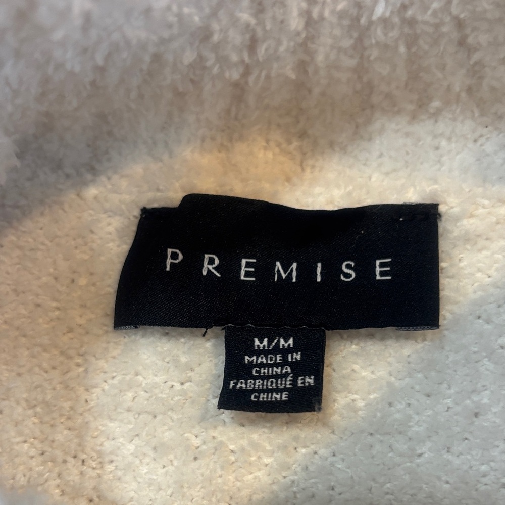 Premise Cream and Blue Turtleneck Sweater - Picture 2 of 6